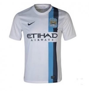 13-14 Manchester City Champion League Away White Shirt