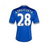 13-14 Chelsea #28 Azpilicueta Blue Home Soccer Jersey Shirt