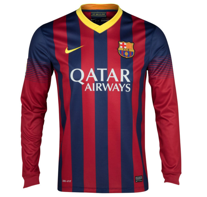 barcelona soccer jersey long sleeve